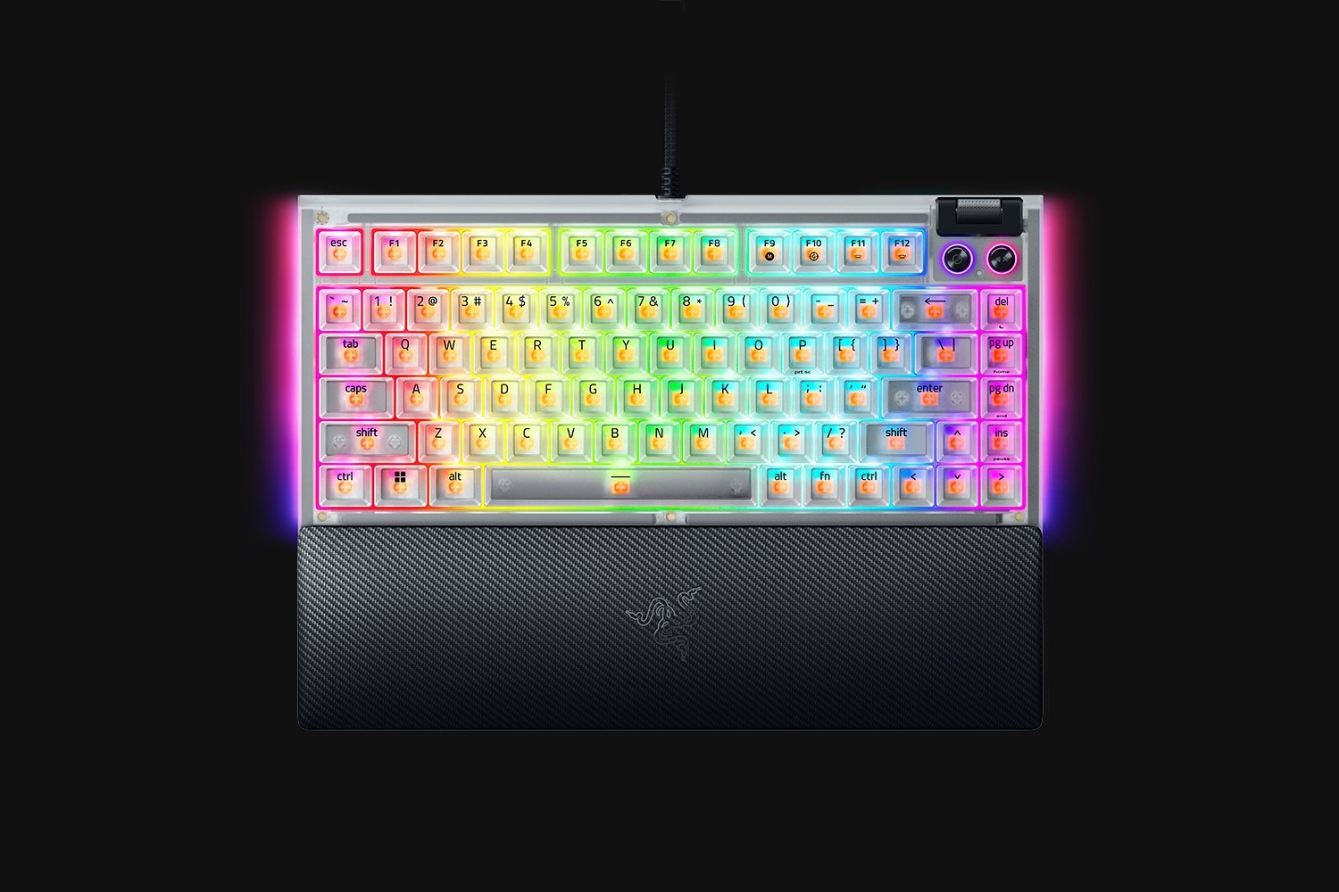 کیبورد RAZER BLACKWIDOW V4 75% Phantom White Edition