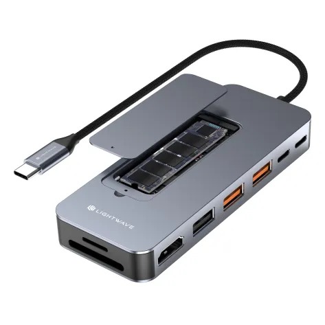 داک Lightwave LW-M2 NVME-DOCK-9I1 USB-C 9 in 1