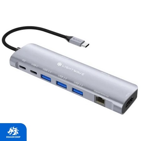 داک Lightwave LW-DOCK-9I1 USB-C 9 in 1 داک Lightwave LW-DOCK-9I1 USB-C 9 in 1