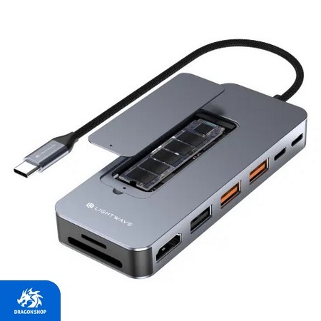 داک Lightwave LW-M2 NVME-DOCK-11I1 USB-C 11 in 1 داک Lightwave LW-M2 NVME-DOCK-9I1 USB-C 9 in 1
