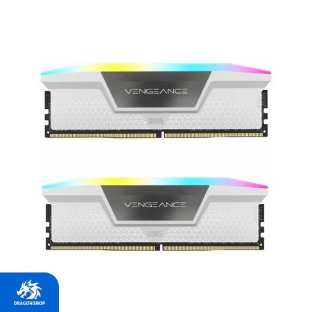 رم کورسیر Corsair VENGEANCE RGB 32GB 16GBx2 DDR5 6000MHz White CL36