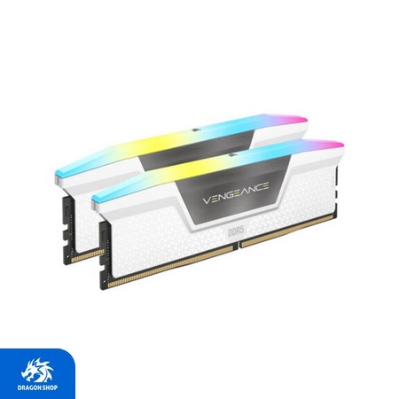 رم کورسیر Corsair VENGEANCE RGB 32GB 16GBx2 DDR5 6400MHz White