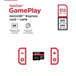 کارت حافظه Sandisk 512GB MicroSD Express Gameplay For Nintendo Switch