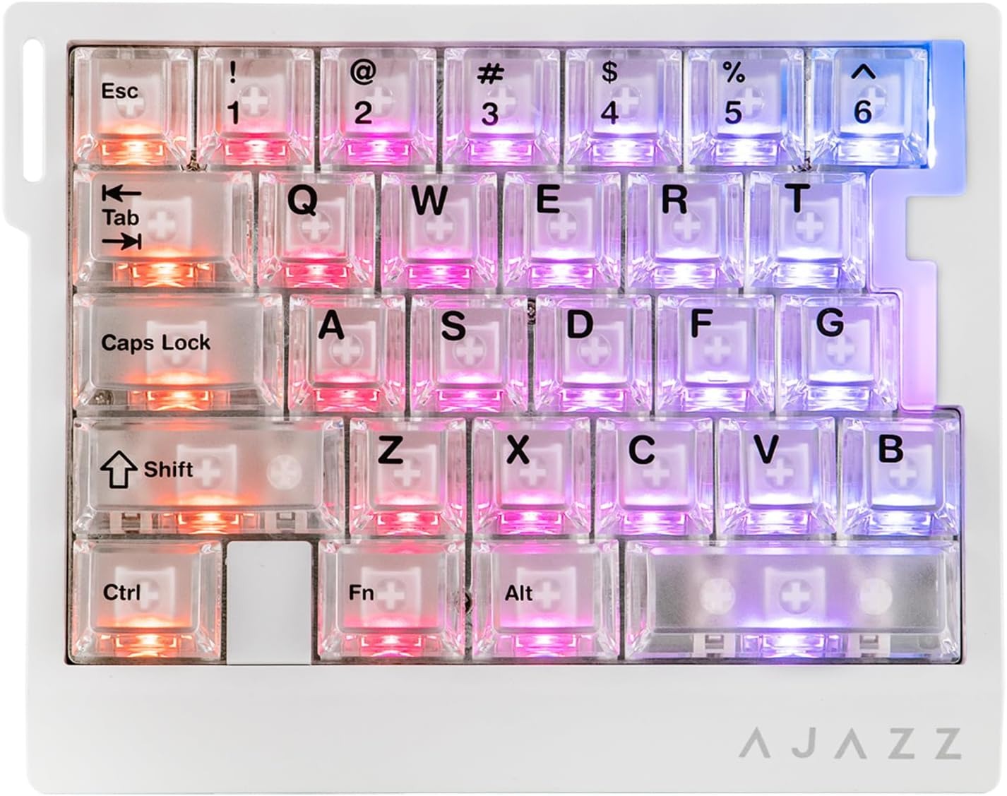کیبورد AJAZZ AK029 Crystal Domain SW Magnetic White Transparent RGB Wired