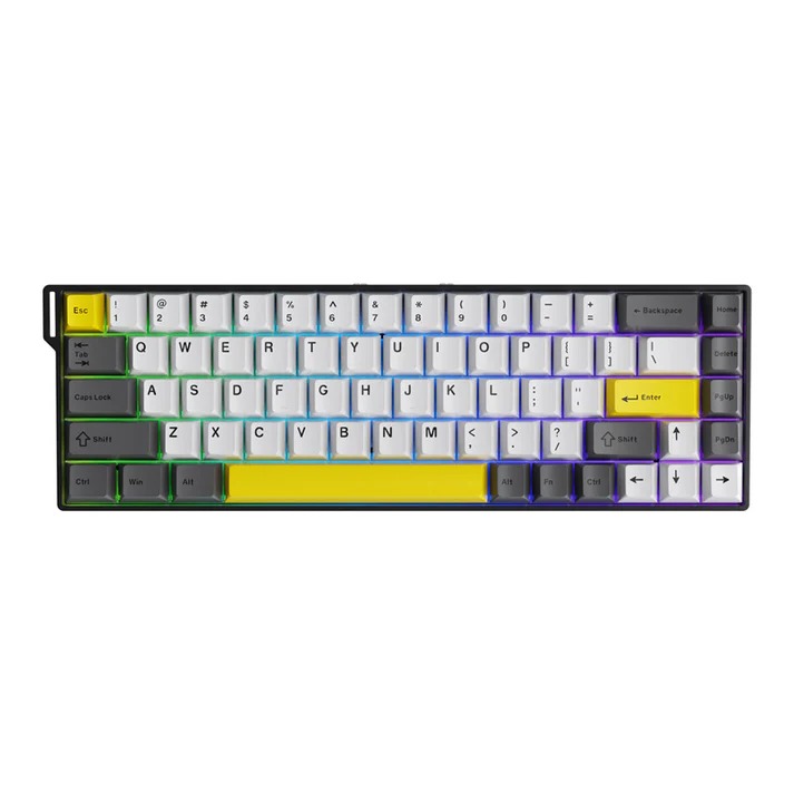 کیبورد AJAZZ AK680 V2 Ice Island SW Magnetic Black-Gray-Yellow RGB