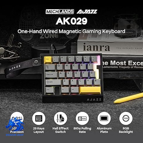 خرید اینترنتی کیبورد AJAZZ AK029 Ice Island SW Magnetic Black-Yellow RGB Wired