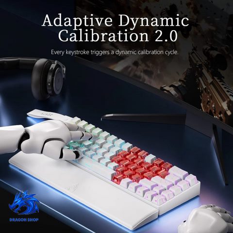 خرید کیبورد AJAZZ AK680 V2 Ice Island SW Magnetic White Contour RGB Wired