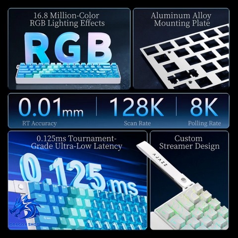 کیبورد AJAZZ AK680 V2 Ice Island SW Magnetic Black RGB Wired کیبورد AJAZZ AK680 V2 Ice Island SW Magnetic Black RGB Wired