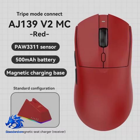 خرید موس AJAZZ AJ139 V2 MC Tri-Mode Red