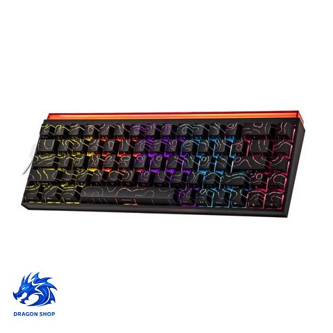 کیبورد AJAZZ NK68 Mixed Light Wired Black Contour Red SW