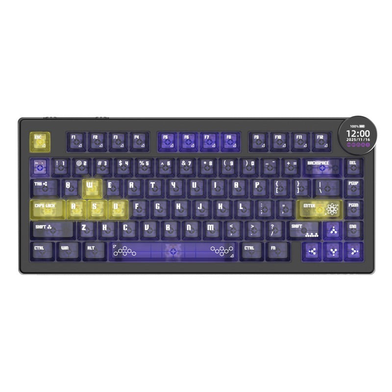 کیبورد AJAZZ AK820 V2 PRO Wireless Yellow/Purple