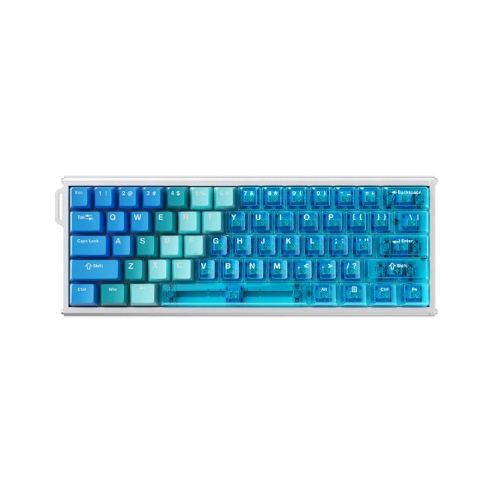 کیبورد AJAZZ ALUX60 Wireless Magnetic SW Blue Gradient Transparent