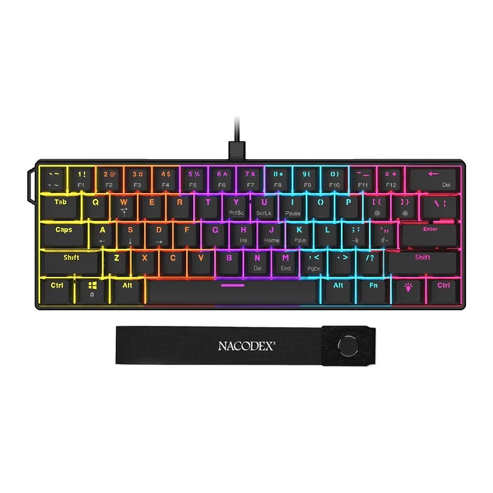 کیبورد AJAZZ NK61 Mechanical Red SW Wired Black