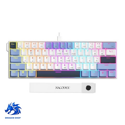 کیبورد AJAZZ NK61 Mechanical Red SW Wired Blue White