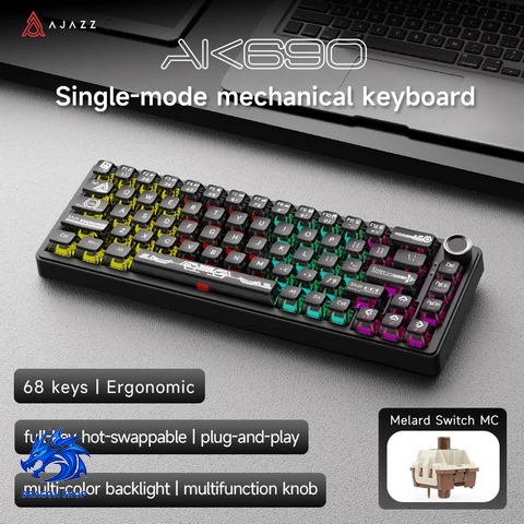 کیبورد AJAZZ AK690 Wired Black-Maillard