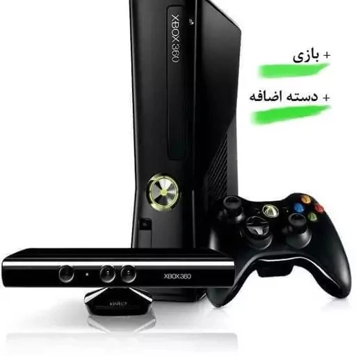 کنسول بازی Xbox 360 SliM 500GB + KINECT کپی خور فول بازی دو دسته (کارکرده)