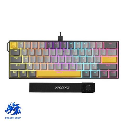 کیبورد AJAZZ NK61 Mechanical Red SW Wired Starry Sky Gray