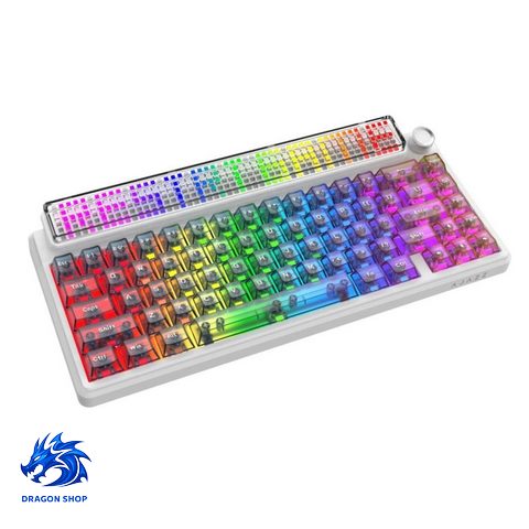 کیبورد AJAZZ Pixel68 DOT MATRIX 8K Wireless Transparent White