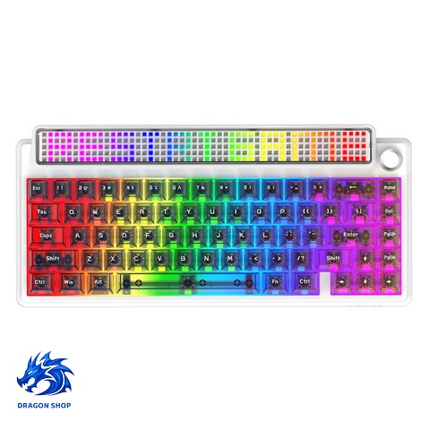 کیبورد AJAZZ Pixel68 DOT MATRIX 8K Wireless Transparent White