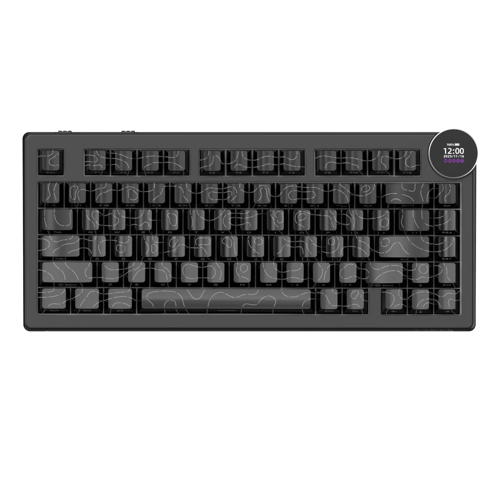 کیبورد AJAZZ AK820 V2 PRO Wireless Black Contours