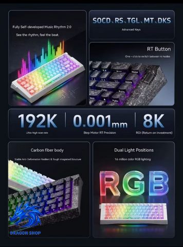 خرید اینترنتی کیبورد AJAZZ AK680 V3 White Rainbow