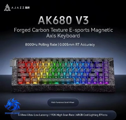 کیبورد AJAZZ AK680 V3 Black Carbon