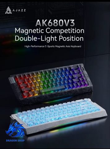 کیبورد AJAZZ AK680 V3 White Rainbow