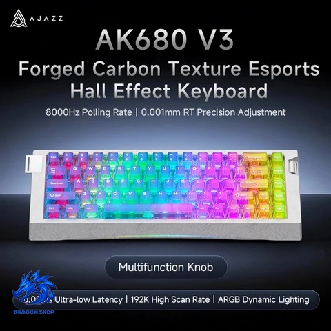 کیبورد AJAZZ AK680 V3 White Rainbow
