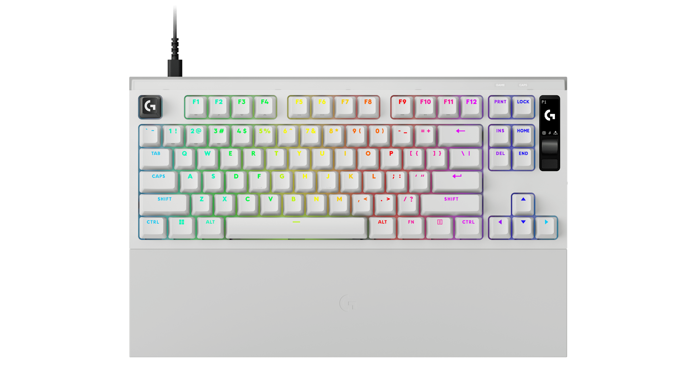 کیبورد Logitech PRO X2 RAPID 8K Wired TKL White