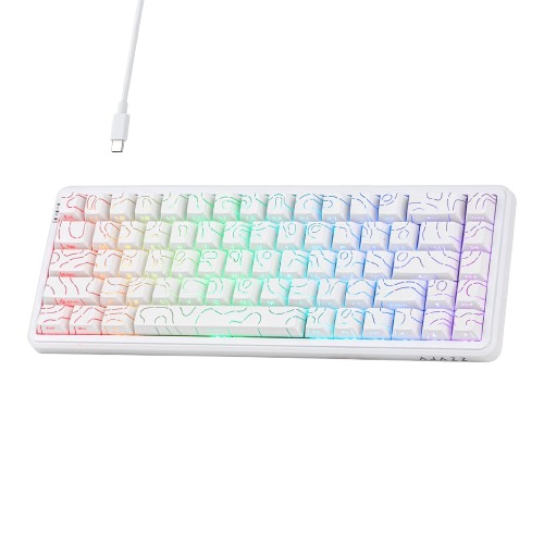 کیبورد AJAZZ AK680 V2 8K White (Side Print) Arctic Isle SW
